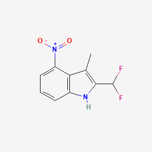 2-(Difluoromethyl)-3-methyl-4-nitro-1H-indole