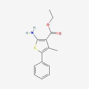 molecular formula C14H15NO2S B1298080 2-氨基-4-甲基-5-苯基噻吩-3-羧酸乙酯 CAS No. 4815-38-7