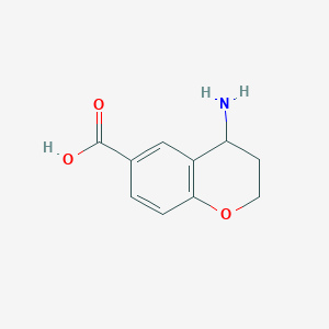 molecular formula C10H11NO3 B12980833 4-Aminochroman-6-carboxylic acid 