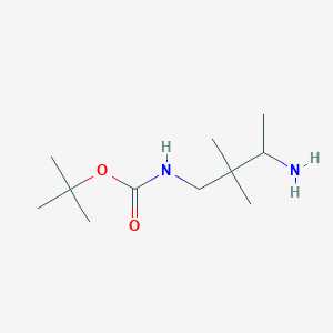 molecular formula C11H24N2O2 B12980847 tert-Butyl (3-amino-2,2-dimethylbutyl)carbamate 