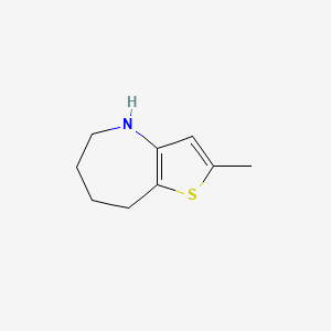 molecular formula C9H13NS B12980878 2-Methyl-5,6,7,8-tetrahydro-4H-thieno[3,2-b]azepine 