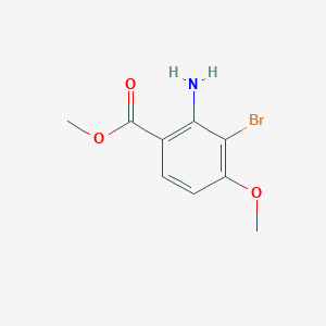 molecular formula C9H10BrNO3 B12980885 Methyl 2-amino-3-bromo-4-methoxybenzoate 