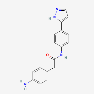 N-(4-(1H-Pyrazol-3-yl)phenyl)-2-(4-aminophenyl)acetamide