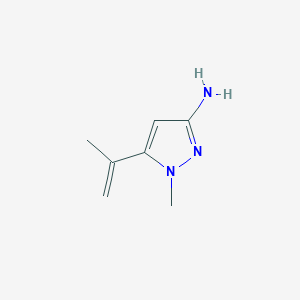 molecular formula C7H11N3 B12980975 1-Methyl-5-(prop-1-en-2-yl)-1H-pyrazol-3-amine 