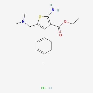 Ethyl 2-amino-5-((dimethylamino)methyl)-4-(p-tolyl)thiophene-3-carboxylate hydrochloride