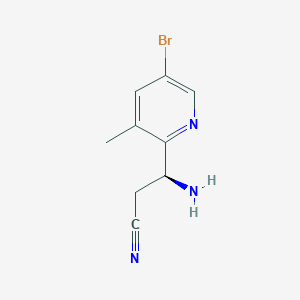 (S)-3-Amino-3-(5-bromo-3-methylpyridin-2-yl)propanenitrile