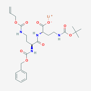 Lithium (S)-2-((S)-4-(((allyloxy)carbonyl)amino)-2-(((benzyloxy)carbonyl)amino)butanamido)-4-((tert-butoxycarbonyl)amino)butanoate