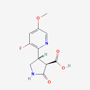 Rel-(3R,4R)-4-(3-fluoro-5-methoxypyridin-2-yl)-2-oxopyrrolidine-3-carboxylic acid