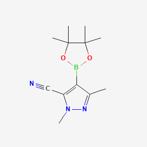 1,3-Dimethyl-4-(4,4,5,5-tetramethyl-1,3,2-dioxaborolan-2-yl)-1H-pyrazole-5-carbonitrile