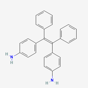 molecular formula C26H22N2 B12981084 (Z)-4,4'-(1,2-Diphenylethene-1,2-diyl)dianiline 