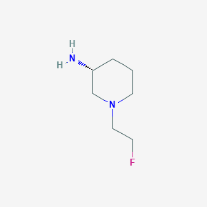 molecular formula C7H15FN2 B12981126 (R)-1-(2-Fluoroethyl)piperidin-3-amine 