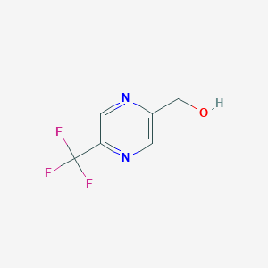 molecular formula C6H5F3N2O B12981143 (5-(Trifluoromethyl)pyrazin-2-yl)methanol 