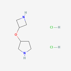 molecular formula C7H16Cl2N2O B12981157 3-(Azetidin-3-yloxy)pyrrolidine dihydrochloride 