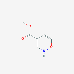 molecular formula C6H9NO3 B12981159 Methyl 3,4-dihydro-2H-1,2-oxazine-4-carboxylate 