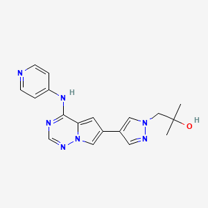 2-Methyl-1-(4-(4-(pyridin-4-ylamino)pyrrolo[2,1-f][1,2,4]triazin-6-yl)-1H-pyrazol-1-yl)propan-2-ol