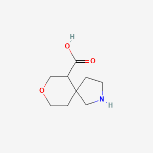 molecular formula C9H15NO3 B12981201 8-Oxa-2-azaspiro[4.5]decane-6-carboxylic acid 