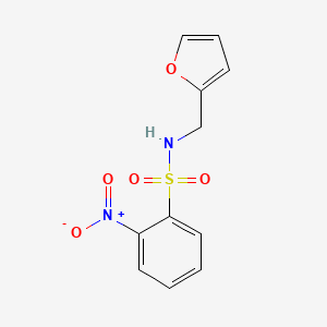 molecular formula C11H10N2O5S B1298121 N-(呋喃-2-基甲基)-2-硝基苯磺酰胺 CAS No. 303063-01-6