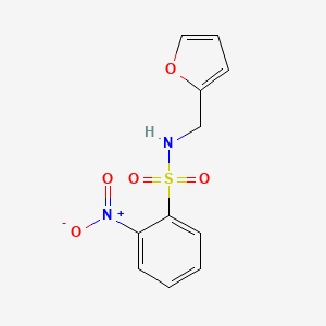 molecular formula C11H10N2O5S B1298121 2-硝基苯磺酰胺-N-(呋喃-2-基甲基) CAS No. 303063-01-6