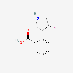 molecular formula C11H12FNO2 B12981214 2-(4-Fluoropyrrolidin-3-yl)benzoic acid 