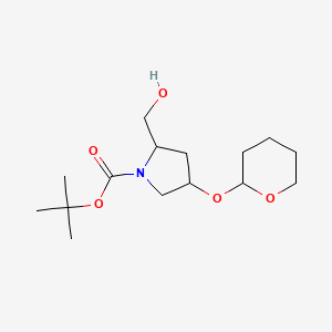 tert-Butyl 2-(hydroxymethyl)-4-((tetrahydro-2H-pyran-2-yl)oxy)pyrrolidine-1-carboxylate