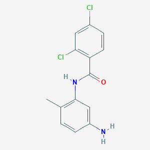 molecular formula C14H12Cl2N2O B1298128 N-(5-amino-2-methylphenyl)-2,4-dichlorobenzamide CAS No. 303062-60-4