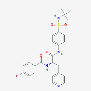 (S)-N-(1-((4-(N-(tert-Butyl)sulfamoyl)phenyl)amino)-1-oxo-3-(pyridin-4-yl)propan-2-yl)-4-fluorobenzamide