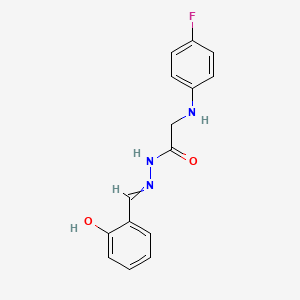 molecular formula C15H14FN3O2 B1298132 2-(4-fluoroanilino)-N'-[(2-hydroxyphenyl)methylene]acetohydrazide 