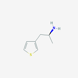 molecular formula C7H11NS B12981332 (S)-1-(Thiophen-3-yl)propan-2-amine 