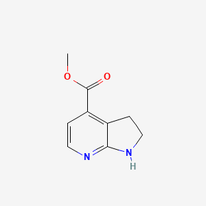 molecular formula C9H10N2O2 B12981356 Methyl 2,3-dihydro-1H-pyrrolo[2,3-b]pyridine-4-carboxylate 