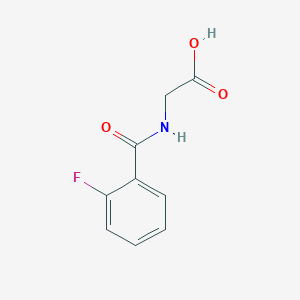 molecular formula C9H8FNO3 B1298137 (2-Fluoro-benzoylamino)-acetic acid CAS No. 363-34-8