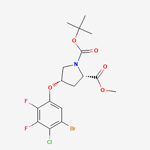 1-(tert-Butyl) 2-methyl (2S,4S)-4-(5-bromo-4-chloro-2,3-difluorophenoxy)pyrrolidine-1,2-dicarboxylate