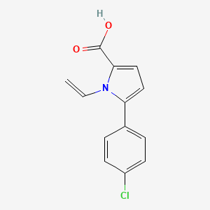 molecular formula C13H10ClNO2 B1298140 5-(4-氯苯基)-1-乙烯基-1H-吡咯-2-羧酸 CAS No. 131172-69-5