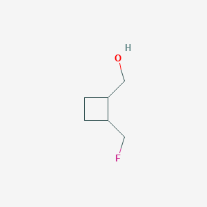 molecular formula C6H11FO B12981418 (2-(Fluoromethyl)cyclobutyl)methanol 