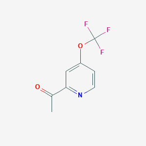 molecular formula C8H6F3NO2 B12981426 1-(4-(Trifluoromethoxy)pyridin-2-yl)ethan-1-one 