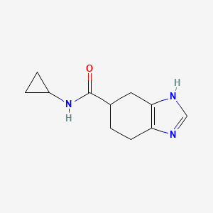 molecular formula C11H15N3O B12981448 N-Cyclopropyl-4,5,6,7-tetrahydro-1H-benzo[d]imidazole-6-carboxamide 