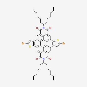 15,29-dibromo-8,22-di(tridecan-7-yl)-14,28-dithia-8,22-diazaundecacyclo[18.14.1.16,32.02,18.03,12.04,33.05,10.013,17.024,35.026,34.027,31]hexatriaconta-1,3(12),4(33),5,10,13(17),15,18,20(35),24,26(34),27(31),29,32(36)-tetradecaene-7,9,21,23-tetrone