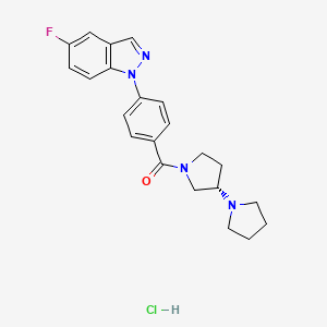 (S)-[1,3'-Bipyrrolidin]-1'-yl(4-(5-fluoro-1H-indazol-1-yl)phenyl)methanone hydrochloride