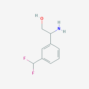 molecular formula C9H11F2NO B12981501 2-Amino-2-(3-(difluoromethyl)phenyl)ethanol 