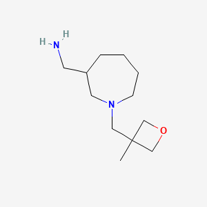 molecular formula C12H24N2O B12981503 (1-((3-Methyloxetan-3-yl)methyl)azepan-3-yl)methanamine 