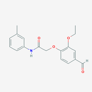 molecular formula C18H19NO4 B1298152 2-(2-ethoxy-4-formylphenoxy)-N-(3-methylphenyl)acetamide CAS No. 247592-66-1