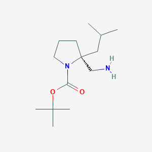 tert-butyl (2S)-2-(aminomethyl)-2-(2-methylpropyl)pyrrolidine-1-carboxylate