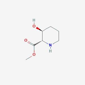 molecular formula C7H13NO3 B12981527 Methyl (2S,3S)-3-hydroxypiperidine-2-carboxylate 