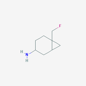 molecular formula C8H14FN B12981531 6-(Fluoromethyl)bicyclo[4.1.0]heptan-3-amine 