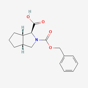 (1S,3AR,6aS)-2-((benzyloxy)carbonyl)octahydrocyclopenta[c]pyrrole-1-carboxylic acid