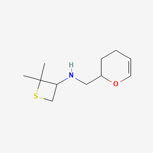 N-((3,4-Dihydro-2H-pyran-2-yl)methyl)-2,2-dimethylthietan-3-amine