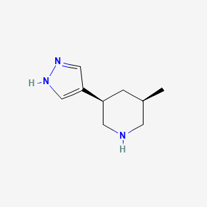 Rel-(3R,5R)-3-methyl-5-(1H-pyrazol-4-yl)piperidine