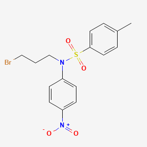 molecular formula C16H17BrN2O4S B12981656 n-(3-Bromopropyl)-4-methyl-n-(4-nitrophenyl)benzenesulfonamide CAS No. 743-28-2