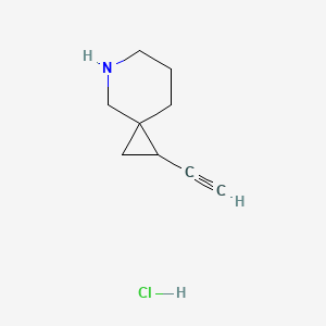 molecular formula C9H14ClN B12981689 1-Ethynyl-5-azaspiro[2.5]octane hydrochloride 