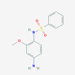 molecular formula C13H14N2O3S B1298169 N-(4-amino-2-methoxyphenyl)benzenesulfonamide CAS No. 82565-49-9