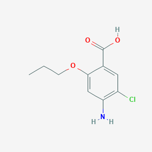 molecular formula C10H12ClNO3 B12981717 4-Amino-5-chloro-2-propoxybenzoic acid 